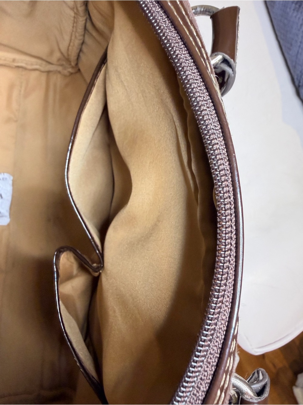 Oxo Brown Logo-Print Dome Satchel - Picture 10 of 16